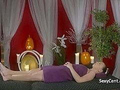 Lesbian licking in massage offices