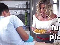 Juan El Caballo fucks hot stepmom Cory Chase on kitchen
